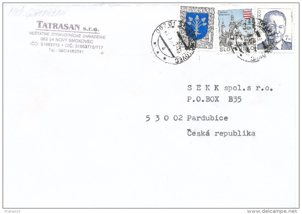 K7162 - Slovakia (2003) 062 01 Stary Smokovec (letter To Czech Rep.), Tariff: 11,00 SKK - Covers & Documents