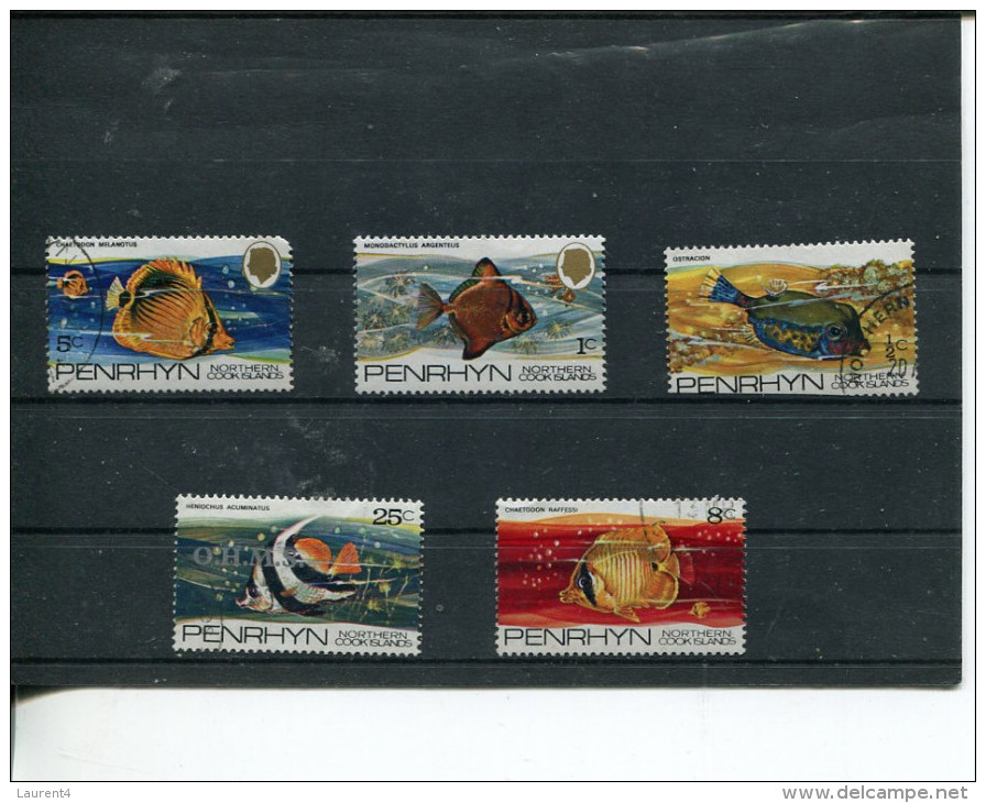 (990 Stamps) 18-03-2016 - Penrhyn Island Fish (5 Used Stamps) - Penrhyn