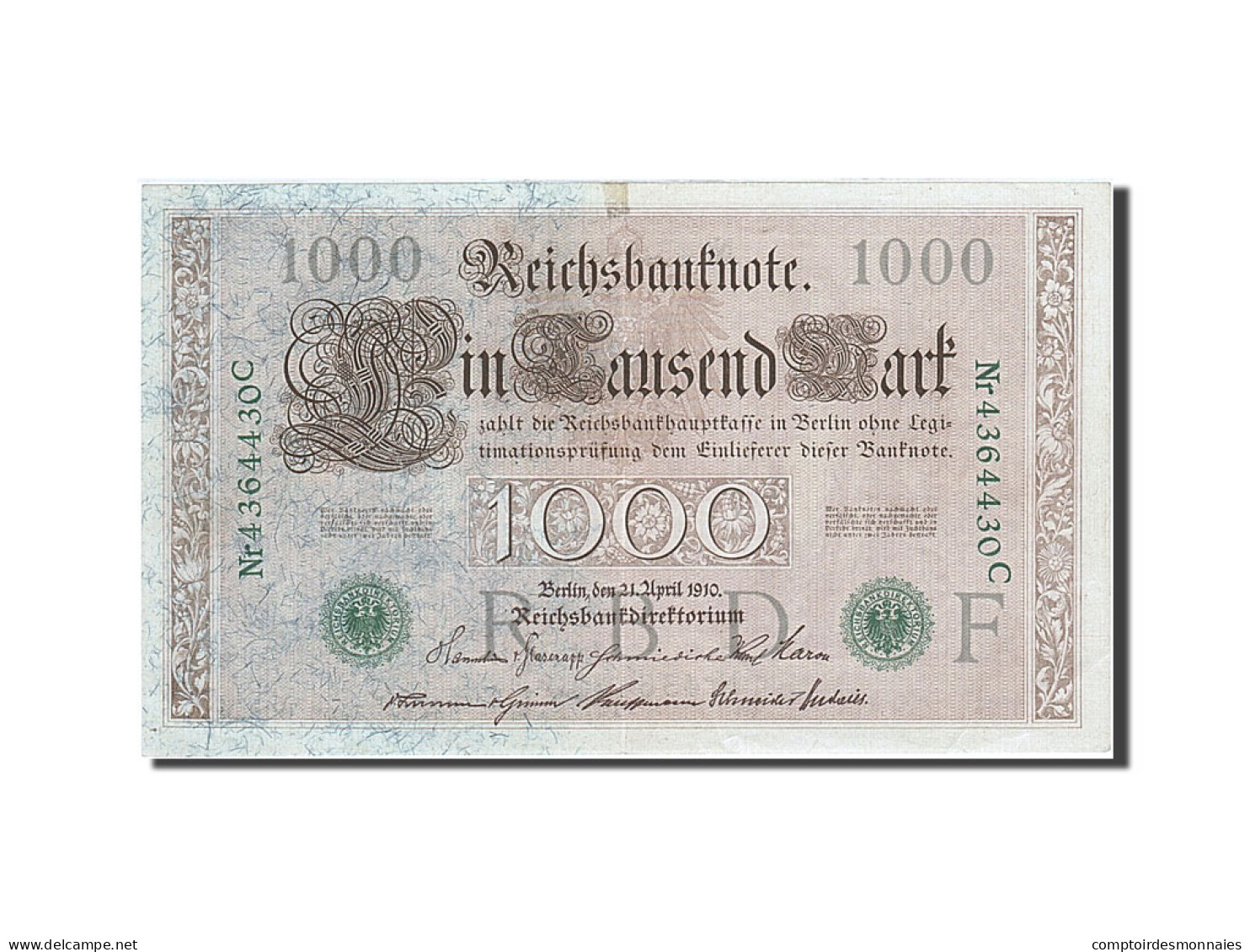 Billet, Allemagne, 1000 Mark, 1910, 1910-04-21, KM:45b, SUP - 1000 Mark