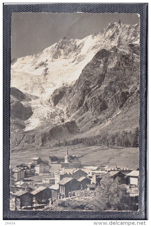 SAAS-FEE   1790m     Taschorn 4498m CPSM   Ecrite Le 21 5 1956 - Täsch