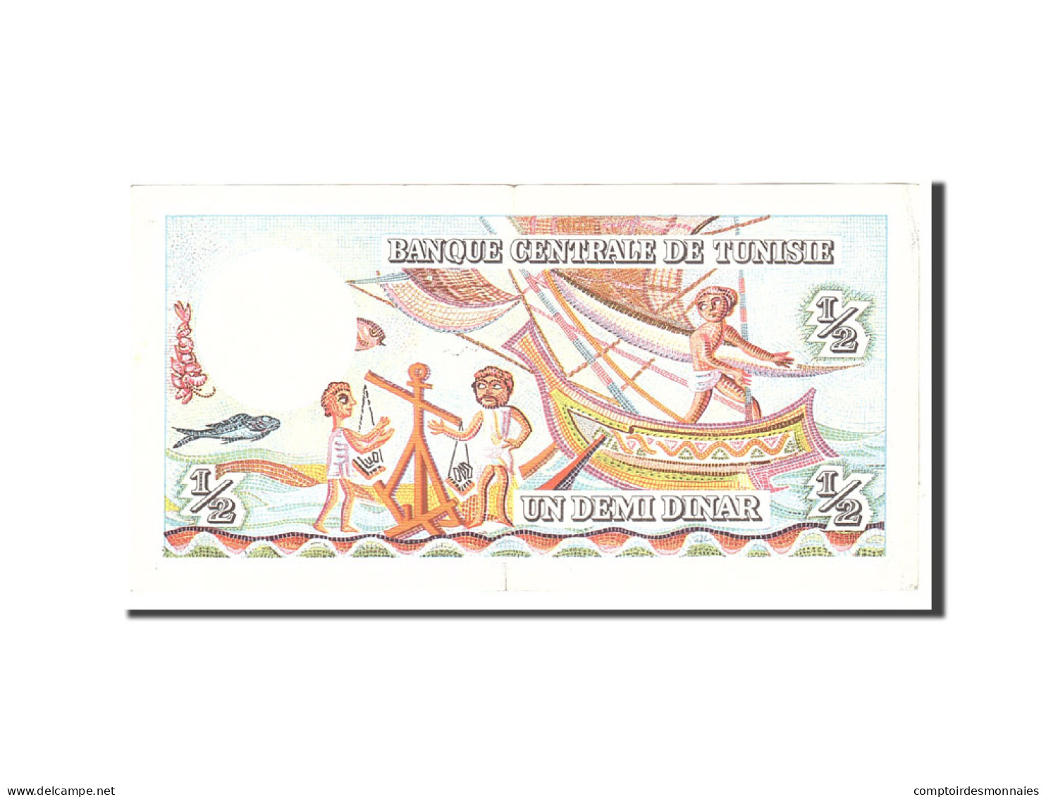 Billet, Tunisie, 1/2 Dinar, 1965, 1965-06-01, KM:62a, SUP - Tunisie