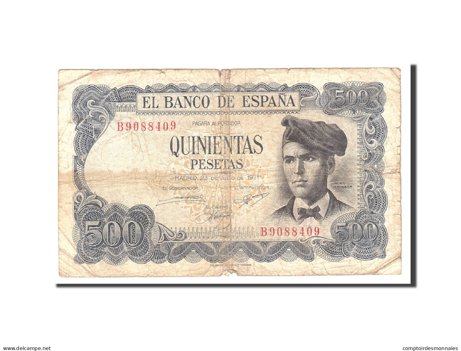 Billet, Espagne, 500 Pesetas, 1971, 1971-07-23, KM:153a, B - 500 Pesetas