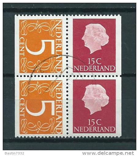 1971 Netherlands Inhoud Postzegelboekje 2x5 + 2x15 Cent Used/gebruikt/used - Booklets & Coils