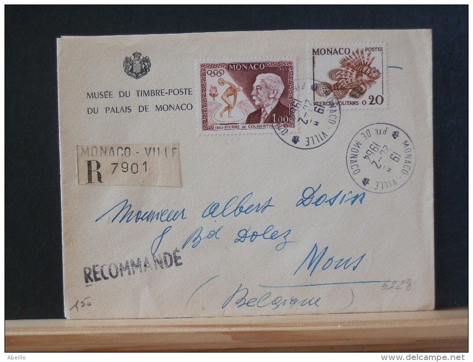 A6223 LETTRERECOMM.   POUR LA BELG.  1964 - Cartas & Documentos