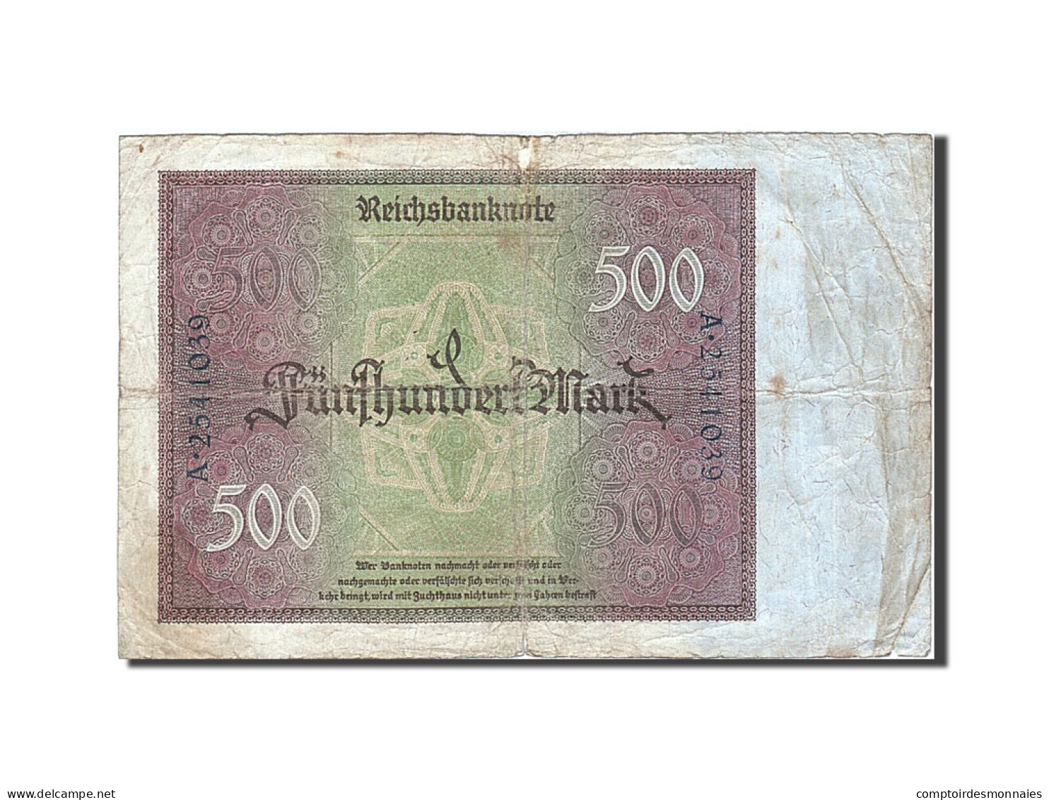 Billet, Allemagne, 500 Mark, 1922, 1922-03-27, KM:73, TB+ - 500 Mark