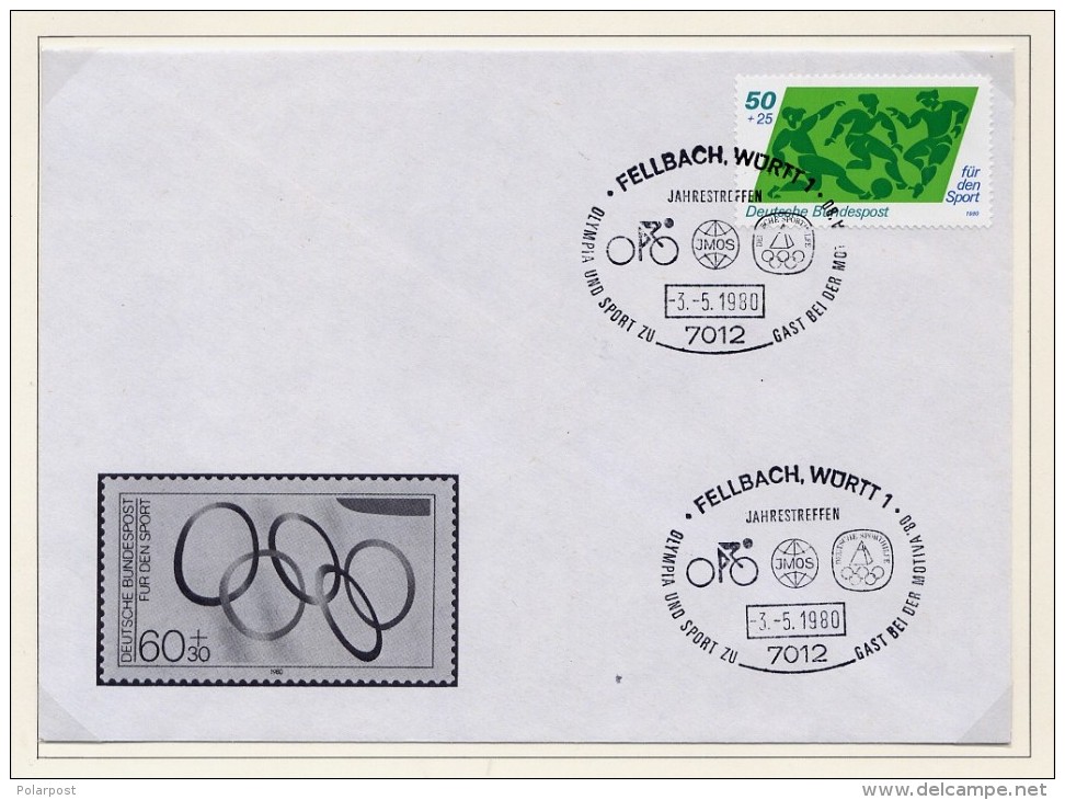 GERMANY &#8470;1046 1980 OLYMPIC GAMES MOSCOW-80. - Ciclismo