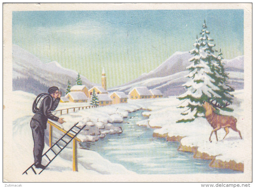 Chimney Sweep Ramoneur Schornsteinfeger Deer Winter 1967 - Autres & Non Classés