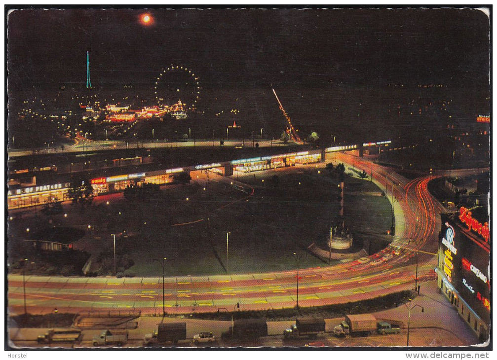 Austria - 1010 Wien - Praterstern At Night - Riesenrad - Cars - LKW - Prater