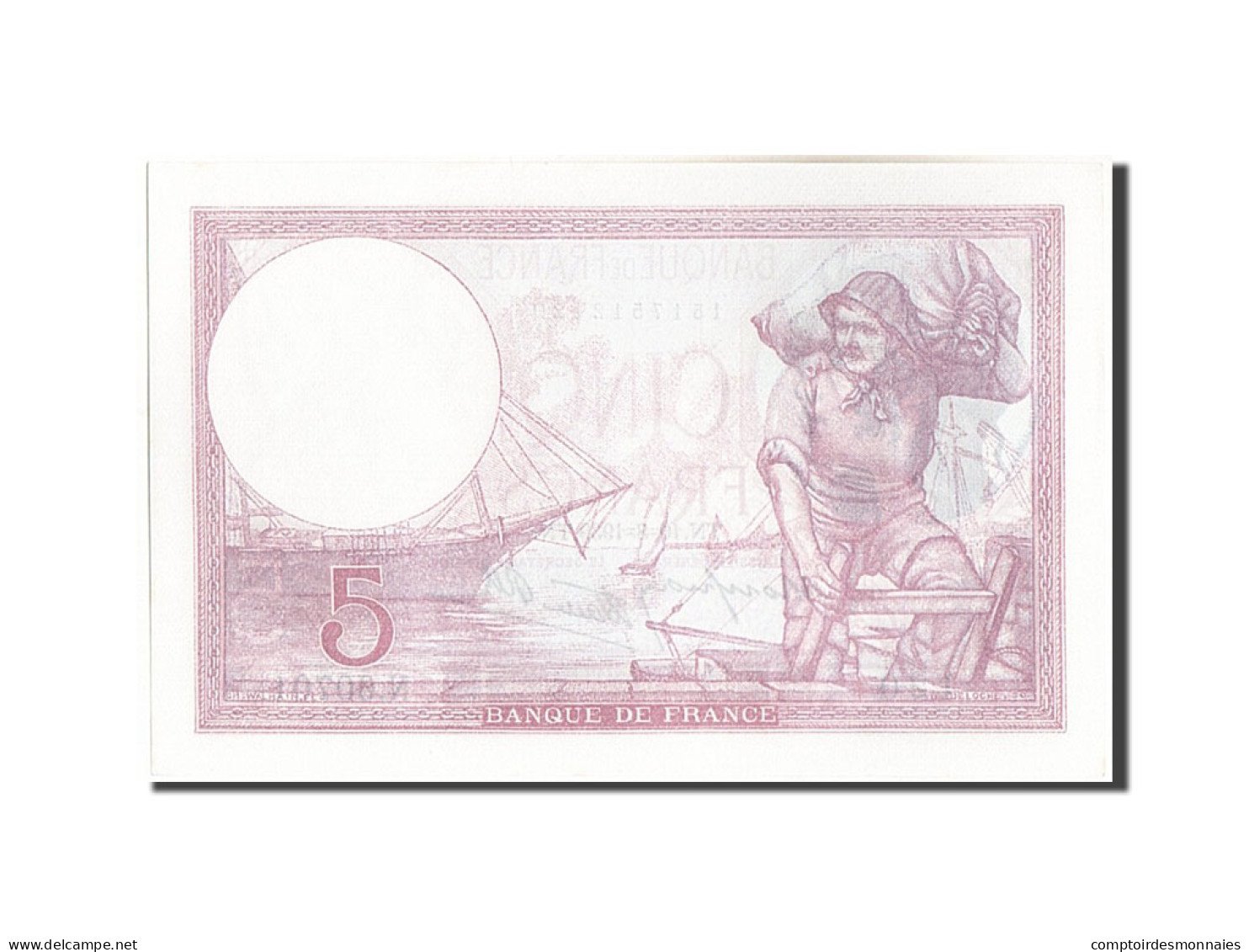 Billet, France, 5 Francs, 5 F 1917-1940 ''Violet'', 1939, 1939-08-10, SPL+ - 5 F 1917-1940 ''Violet''