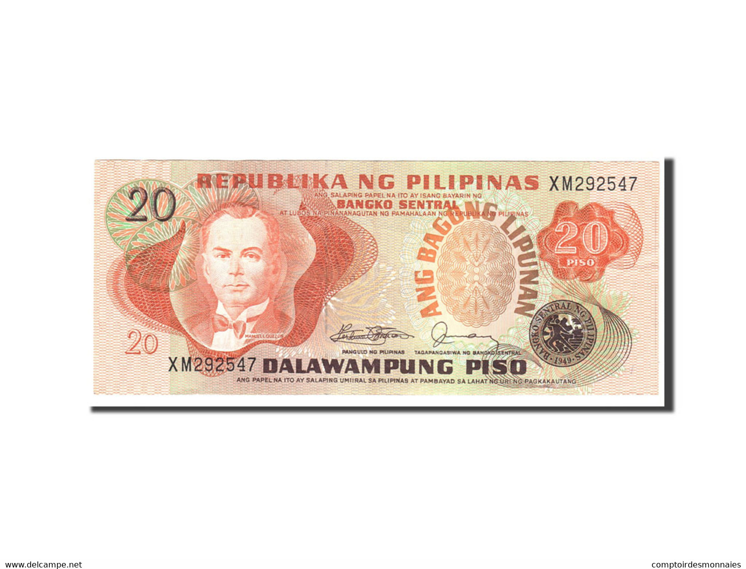 Billet, Philippines, 20 Piso, 1969, Undated, KM:145b, TTB - Philippines