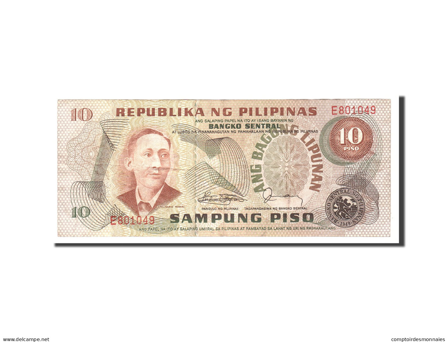 Billet, Philippines, 10 Piso, 1974, Undated, KM:161a, TTB - Philippinen