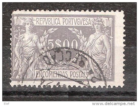 PORTUGAL Encomendas Postais/ Colis Postaux 1920 , Yvert N° 16 , 5 E Gris , Obl , TB - Used Stamps