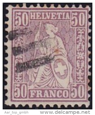 Schweiz Heimat Spezielle Stempel Postkreis-Stempel III Auf Sitzende 50Rp. Zu# 51 Sehr Selten - Gebraucht