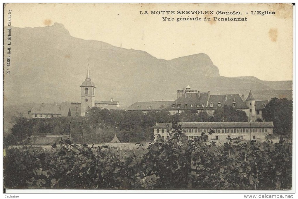 73 . LA MOTTE SERVOLEX . L EGLISE . VUE GENERALE DU PENSIONNAT - La Motte Servolex