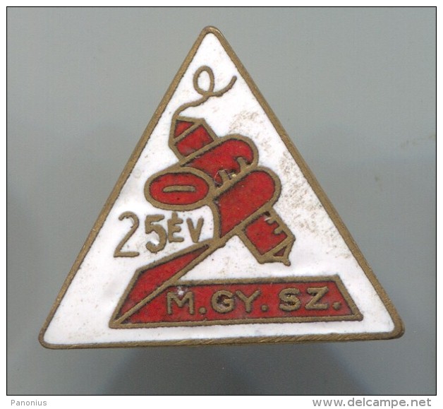 M.GY.SZ. - Hungary, Enamel, Vintage Pin, Badge - Trademarks