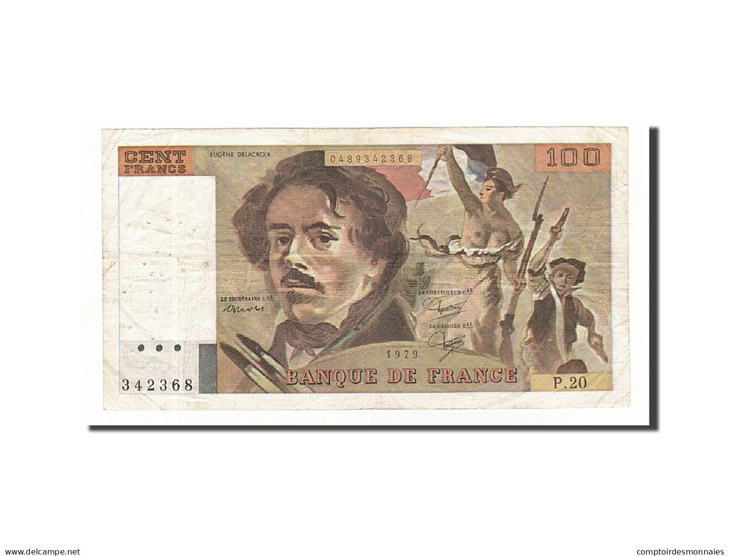 Billet, France, 100 Francs, 1979, 1979, TB, Fayette:69.3, KM:154b - 100 F 1978-1995 ''Delacroix''