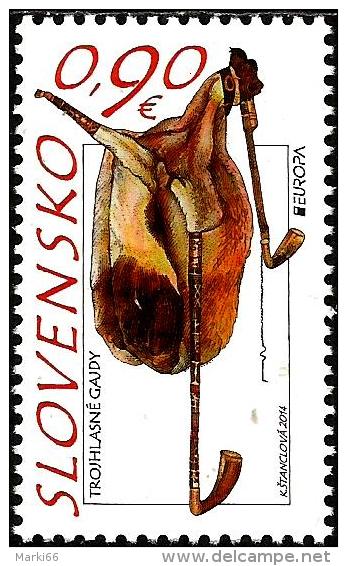 Slovakia - 2014 - Europa CEPT - Musical Instruments - Mint Stamp - Unused Stamps