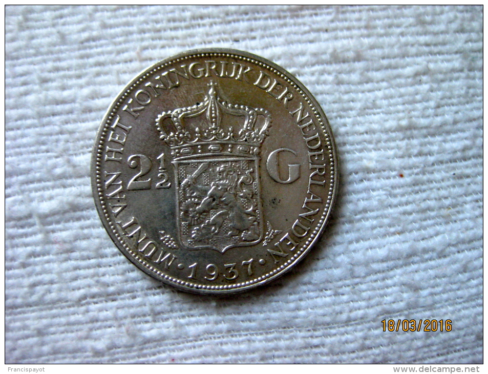 Netherlands: 2 1/2 Gulden 1937 - 2 1/2 Florín Holandés (Gulden)