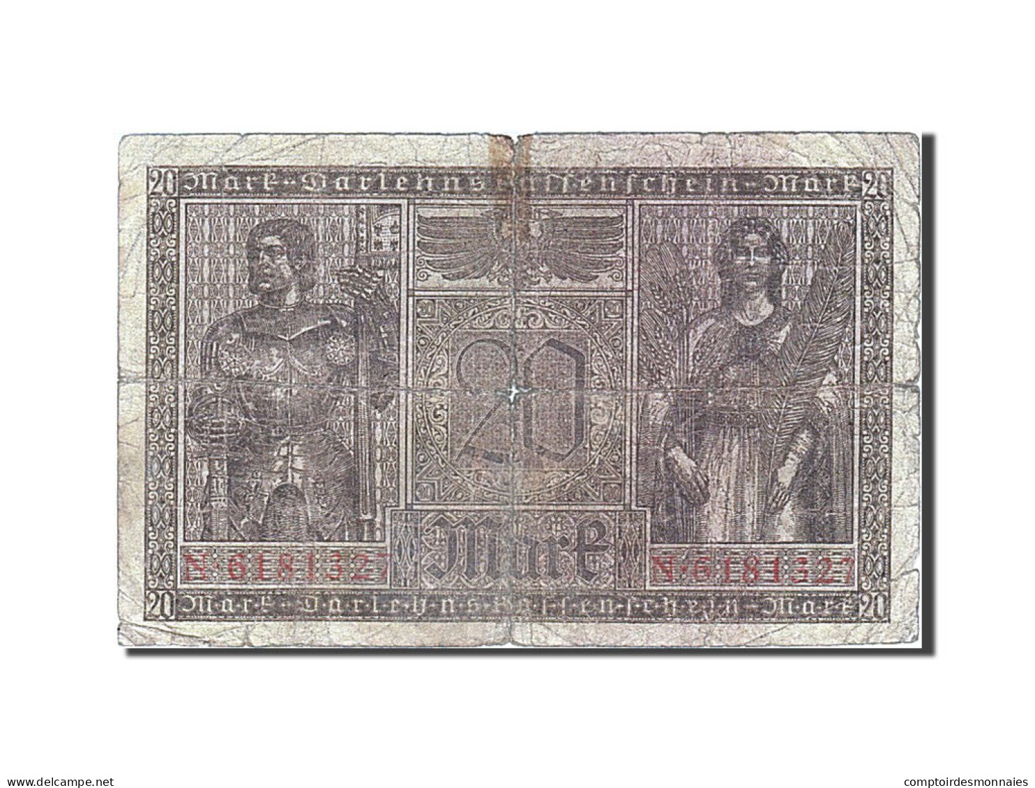 Billet, Allemagne, 20 Mark, 1917-1918, 1918-02-20, KM:57, B - 20 Mark