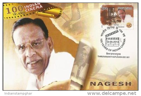 Maxim Card, India 2013,Nagesh,100 Years Of Indian Cinema,Cinematic, Comedian - Cinema