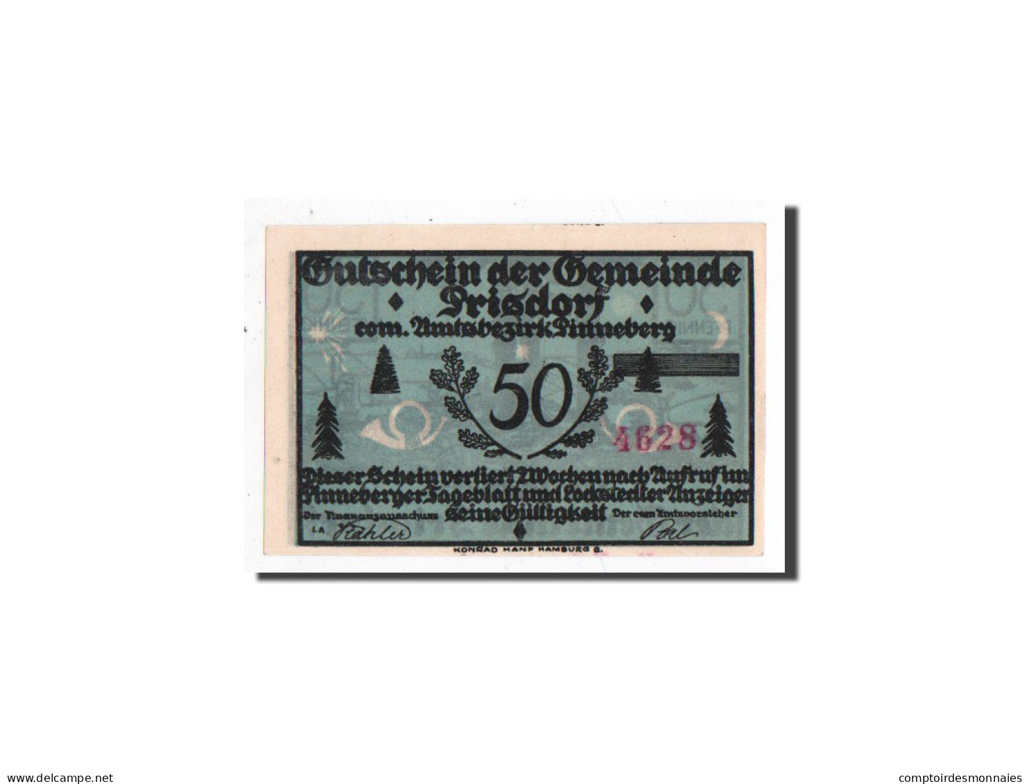 Billet, Allemagne, Prisdorf, 50 Pfennig, Paysage, O.D, Undated, NEUF - Autres & Non Classés