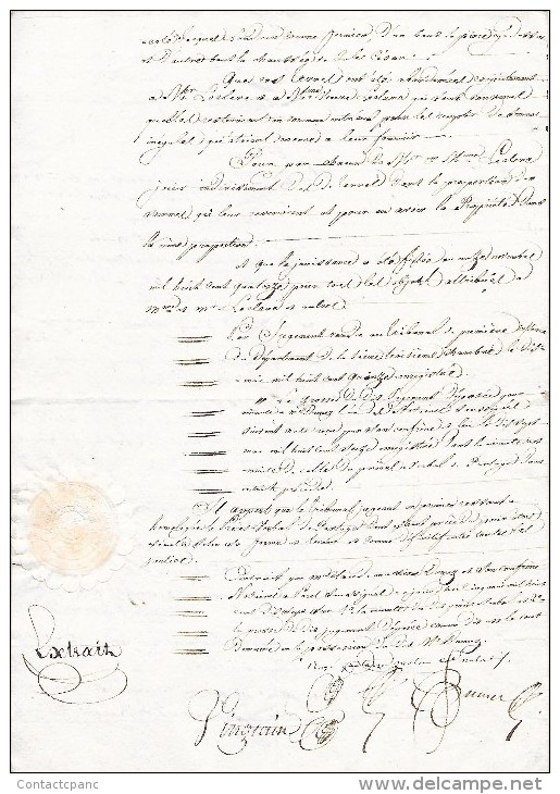 Acte  De 1814 - Acte  Dpt 95  Clery - Other & Unclassified