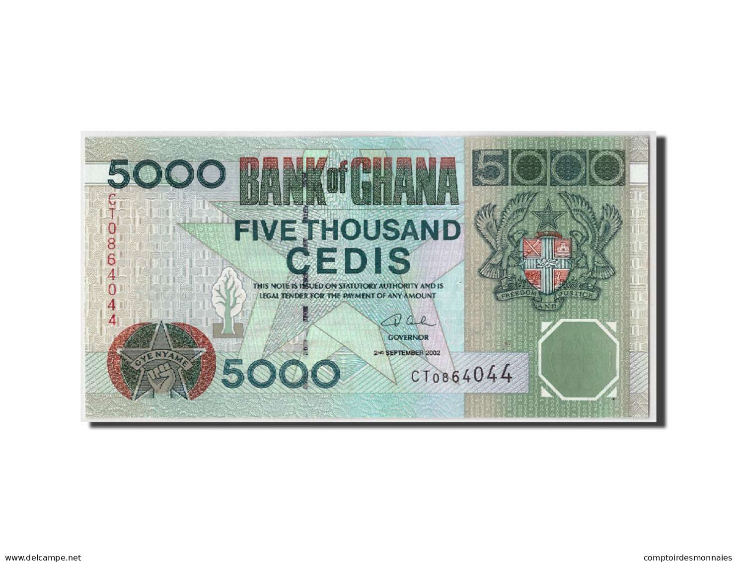 Billet, Ghana, 5000 Cedis, 2002, 2002-09-02, KM:34h, NEUF - Ghana