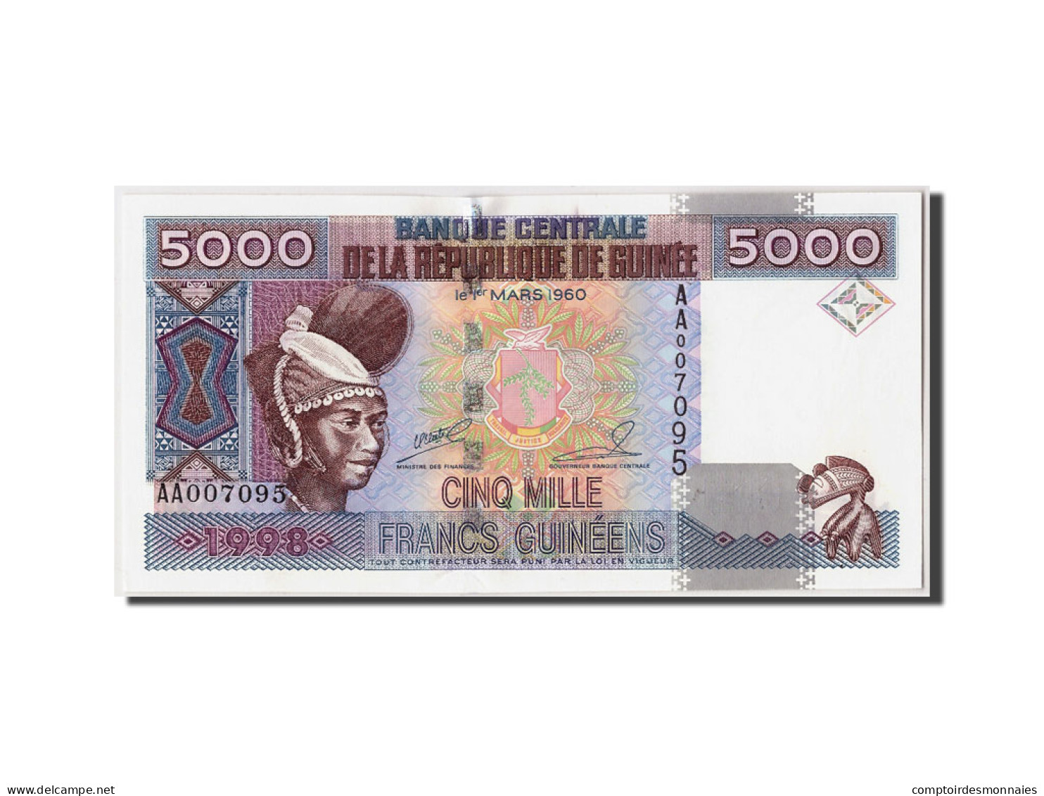 Billet, Guinea, 5000 Francs, 1998, 1960-03-01, KM:38, SPL - Guinea