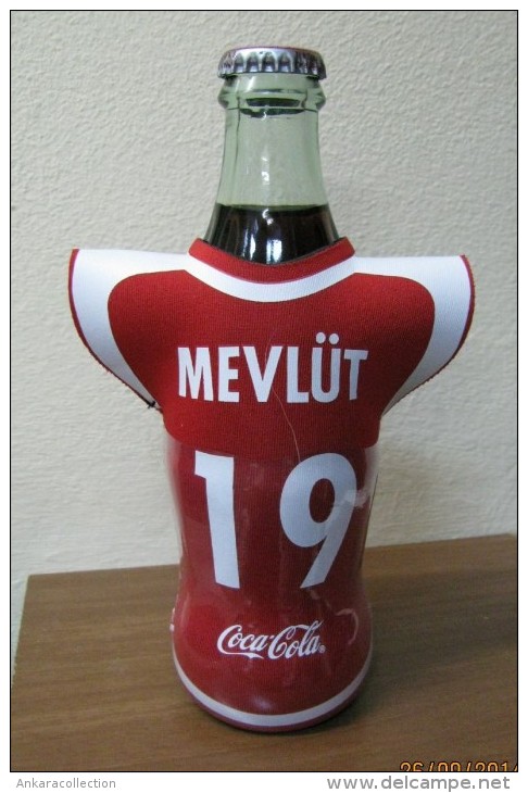 AC - COCA COLA EMPTY BOTTLE & CROWN CAP TURKISH FOOTBALL NATIONAL TEAM NAMES SOCCER - 19 - MEVLUT - Bottles