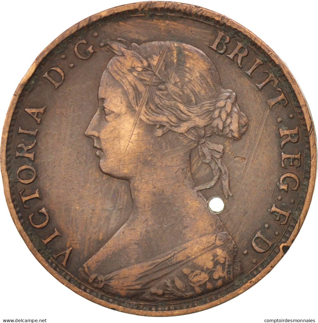 Monnaie, Grande-Bretagne, Victoria, 1/2 Penny, 1862, TB+, Bronze, KM:748.2 - C. 1/2 Penny