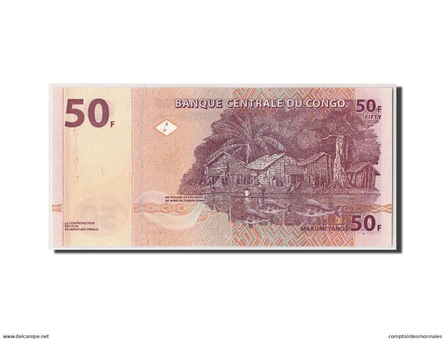 Billet, Congo Democratic Republic, 50 Francs, 2000, 2000-01-04, KM:91a, NEUF - République Démocratique Du Congo & Zaïre