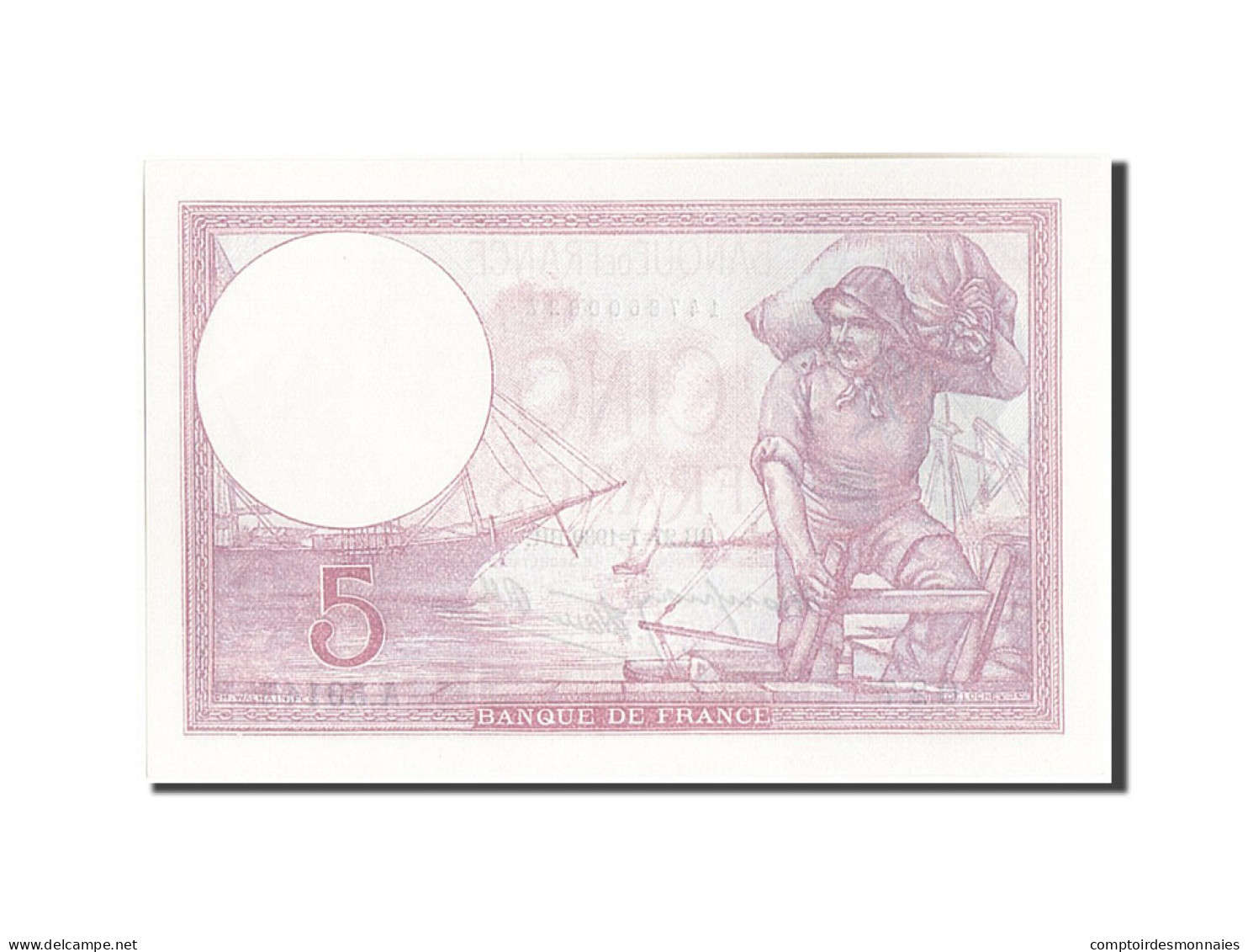 Billet, France, 5 Francs, 5 F 1917-1940 ''Violet'', 1939, 1939-07-27, SPL+ - 5 F 1917-1940 ''Violet''