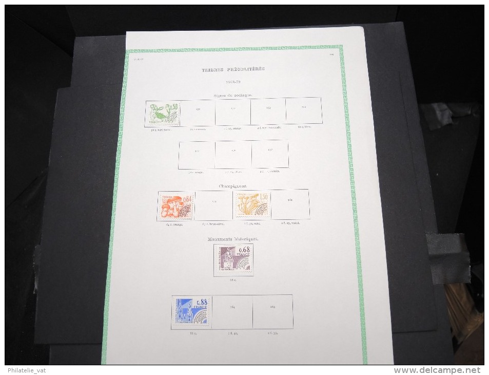 FRANCE - Collection De Timbres Préoblitérés Sur Feuille Charnière Propre - Bon Lot - A Voir - P17304 - Other & Unclassified