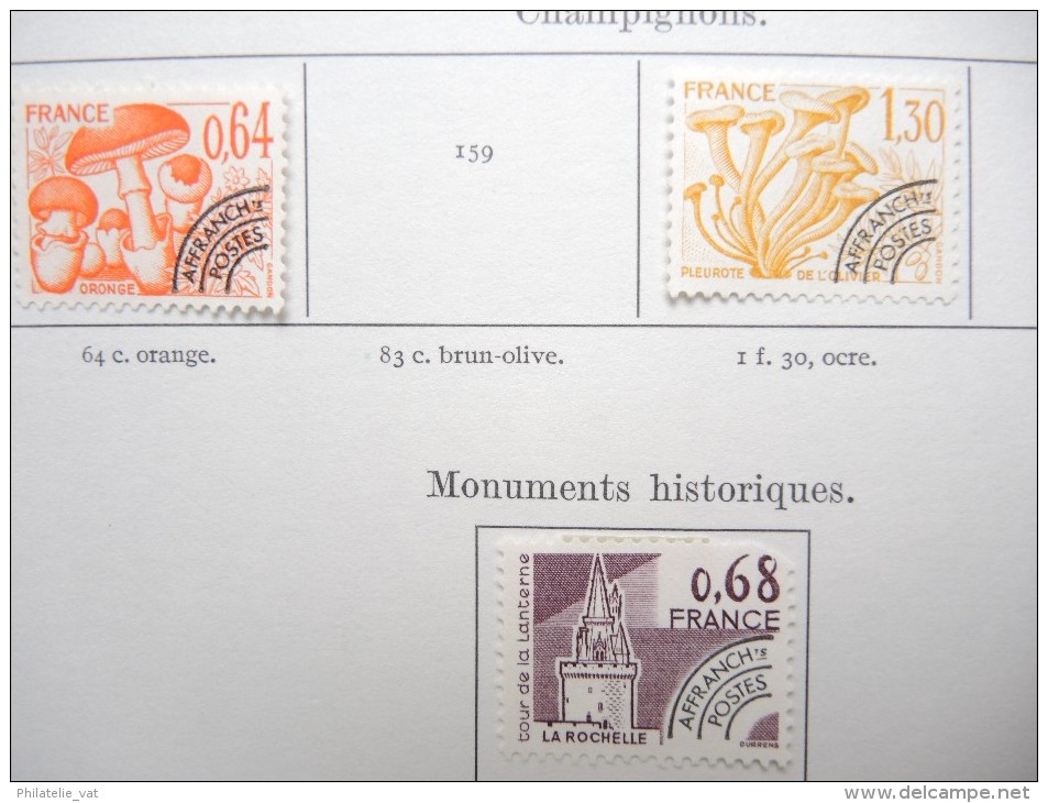 FRANCE - Collection De Timbres Préoblitérés Sur Feuille Charnière Propre - Bon Lot - A Voir - P17304 - Autres & Non Classés