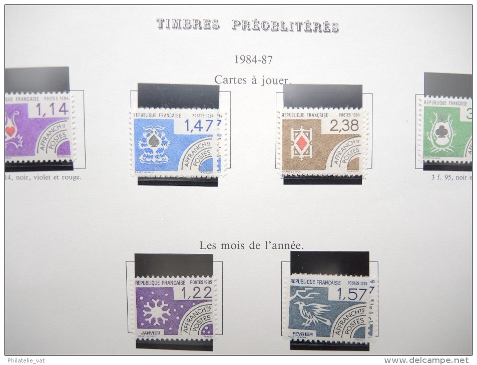 FRANCE - Collection de timbres Préoblitérés sur feuille charnière propre - Bon lot - A voir - P17304