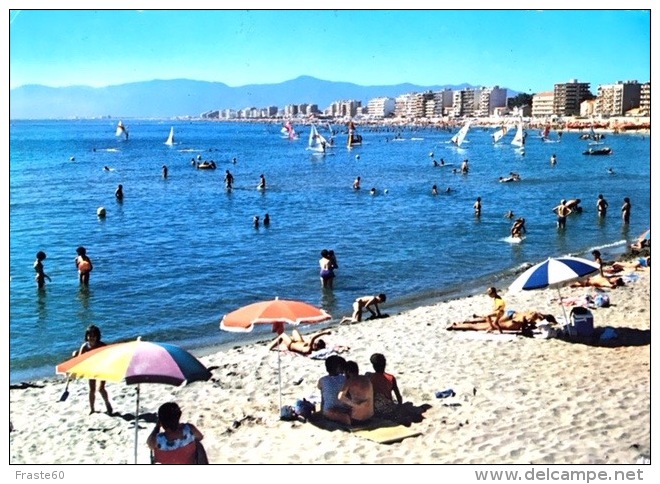 (-) # Canet Saint Nazaire En Roussillon  - La  Plage , Au Loin Les Albères - Canet En Roussillon