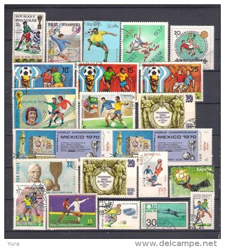 Lot 144 Sports Soccer Small Collection 22 Different - Oblitérés