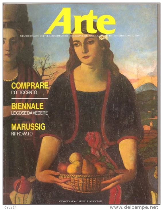 ARTE  MENSILE DI ARTE CULTURA INFORMAZIONE  N°166 SETTEMBRE 1986 - Art, Design, Décoration