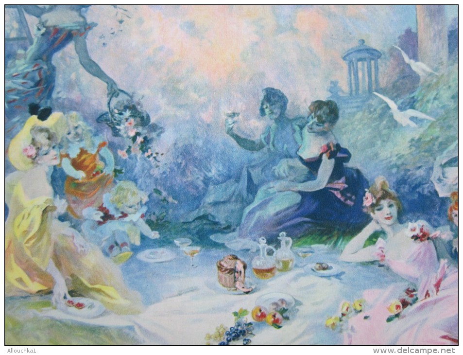 Lithographie Le Déjeuner Sur L´herbe Tableau D´Édouard Manet (1863)intitulé Le Bain,puis Partie Carrée,Musée Chéret Nice - Lithographies