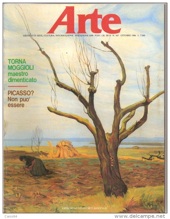 ARTE  MENSILE DI ARTE CULTURA INFORMAZIONE  N°167  OTTOBRE 1986 - Art, Design, Décoration