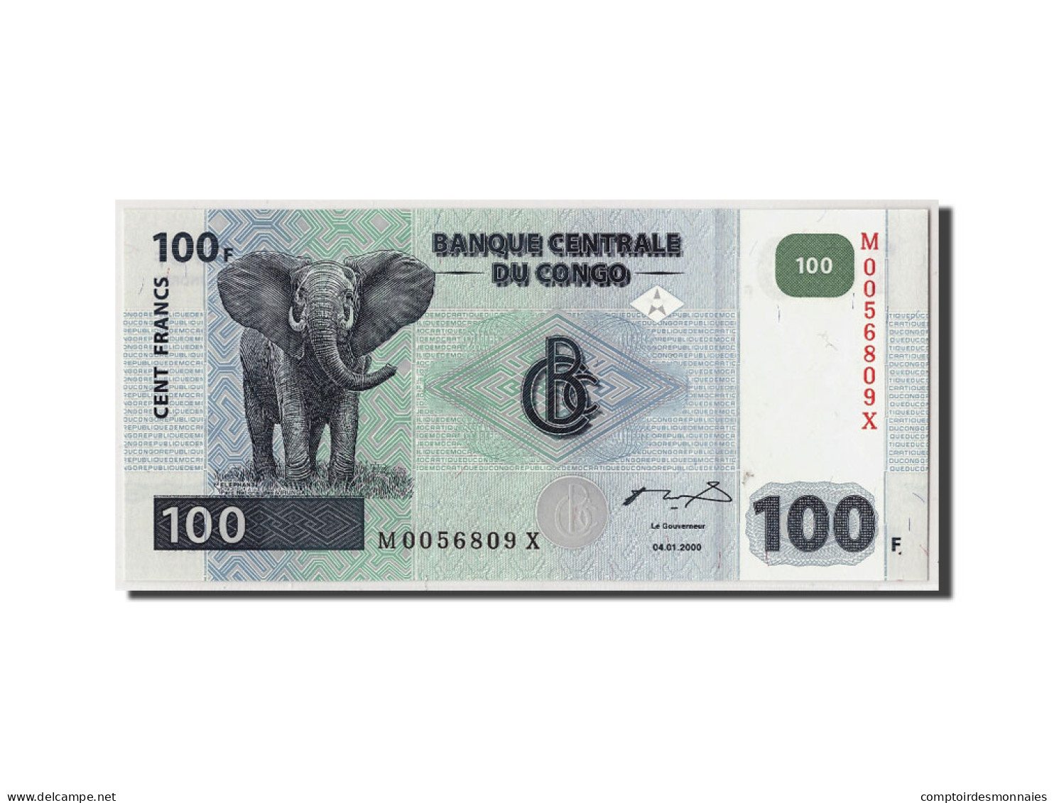 Billet, Congo Democratic Republic, 100 Francs, 2000, 2000-01-04, KM:92a, NEUF - République Démocratique Du Congo & Zaïre