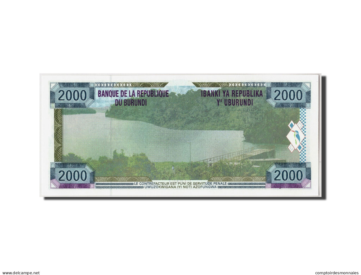 Billet, Burundi, 2000 Francs, 2001, 2001-06-25, KM:41a, NEUF - Burundi