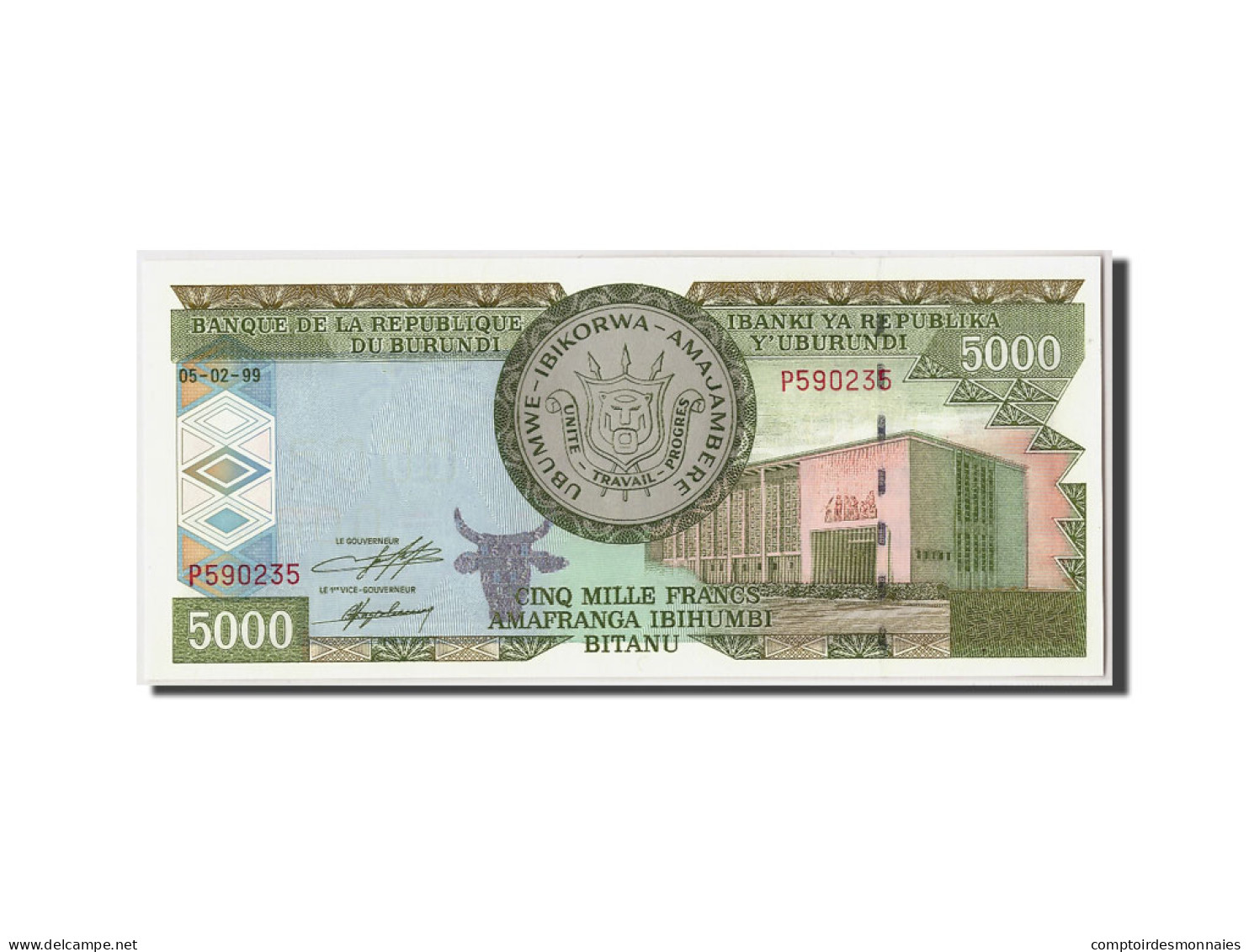 Billet, Burundi, 5000 Francs, 1999, 1999-02-05, KM:42a, NEUF - Burundi