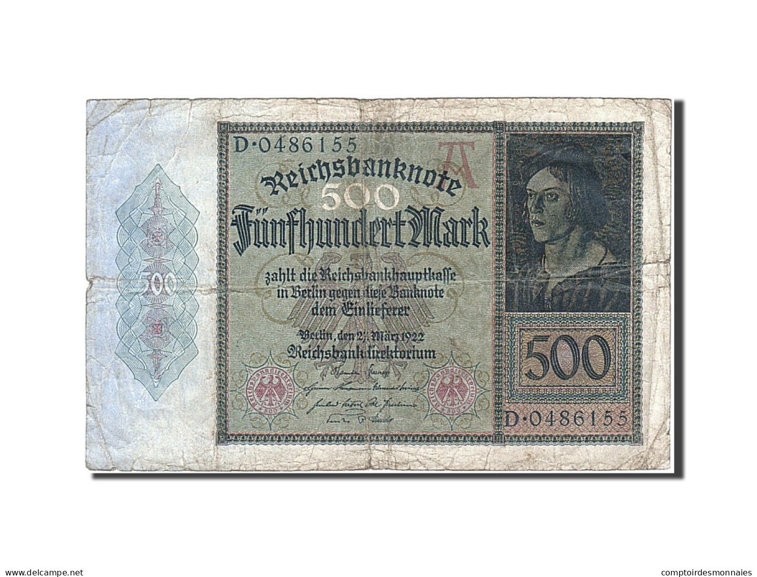 Billet, Allemagne, 500 Mark, 1922, 1922-03-27, KM:73, TB - 500 Mark