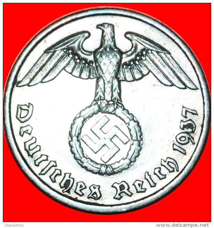 § SWASTIKA: GERMANY &#9733; 2 PFENNIG 1937F! LOW START&#9733;NO RESERVE! Third Reich (1933-1945) - 2 Reichspfennig