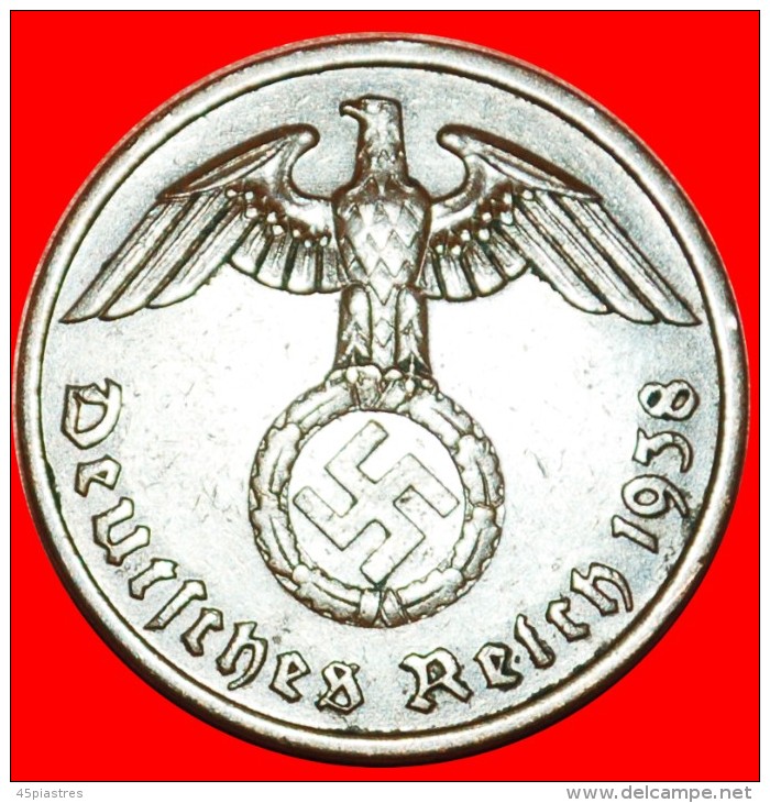 § SWASTIKA: GERMANY &#9733; 2 PFENNIG 1938A! LOW START&#9733;NO RESERVE! Third Reich (1933-1945) - 2 Reichspfennig