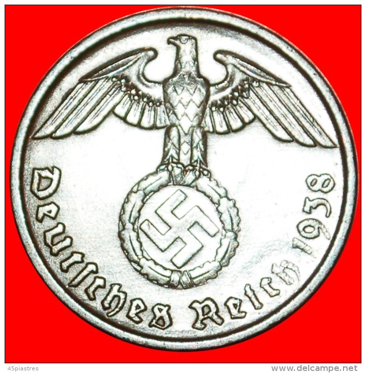 § SWASTIKA: GERMANY &#9733; 2 PFENNIG 1938D! LOW START&#9733;NO RESERVE! Third Reich (1933-1945) - 2 Reichspfennig