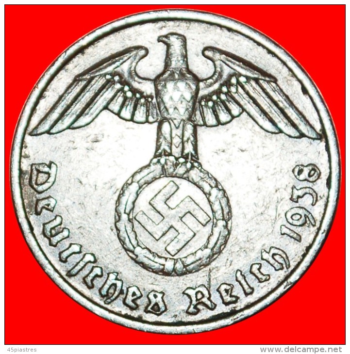§ SWASTIKA: GERMANY &#9733; 2 PFENNIG 1938F! LOW START&#9733;NO RESERVE! Third Reich (1933-1945) - 2 Reichspfennig