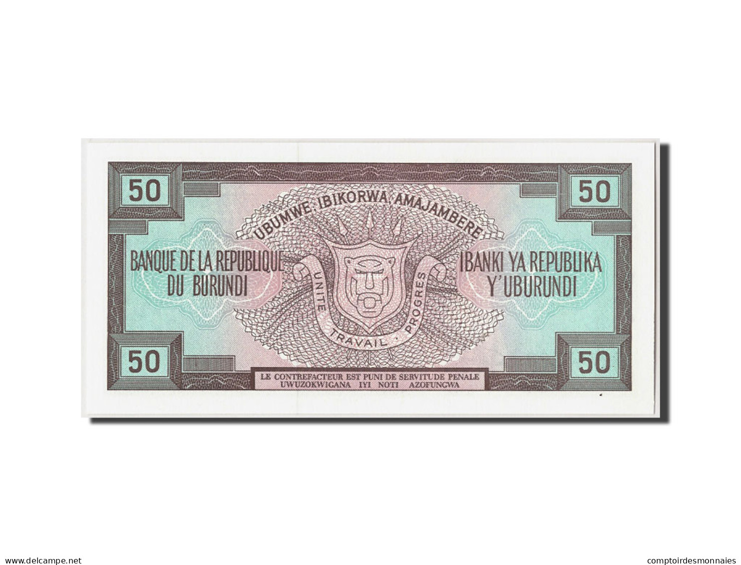 Billet, Burundi, 50 Francs, 1993, 1993-05-01, KM:28c, NEUF - Burundi