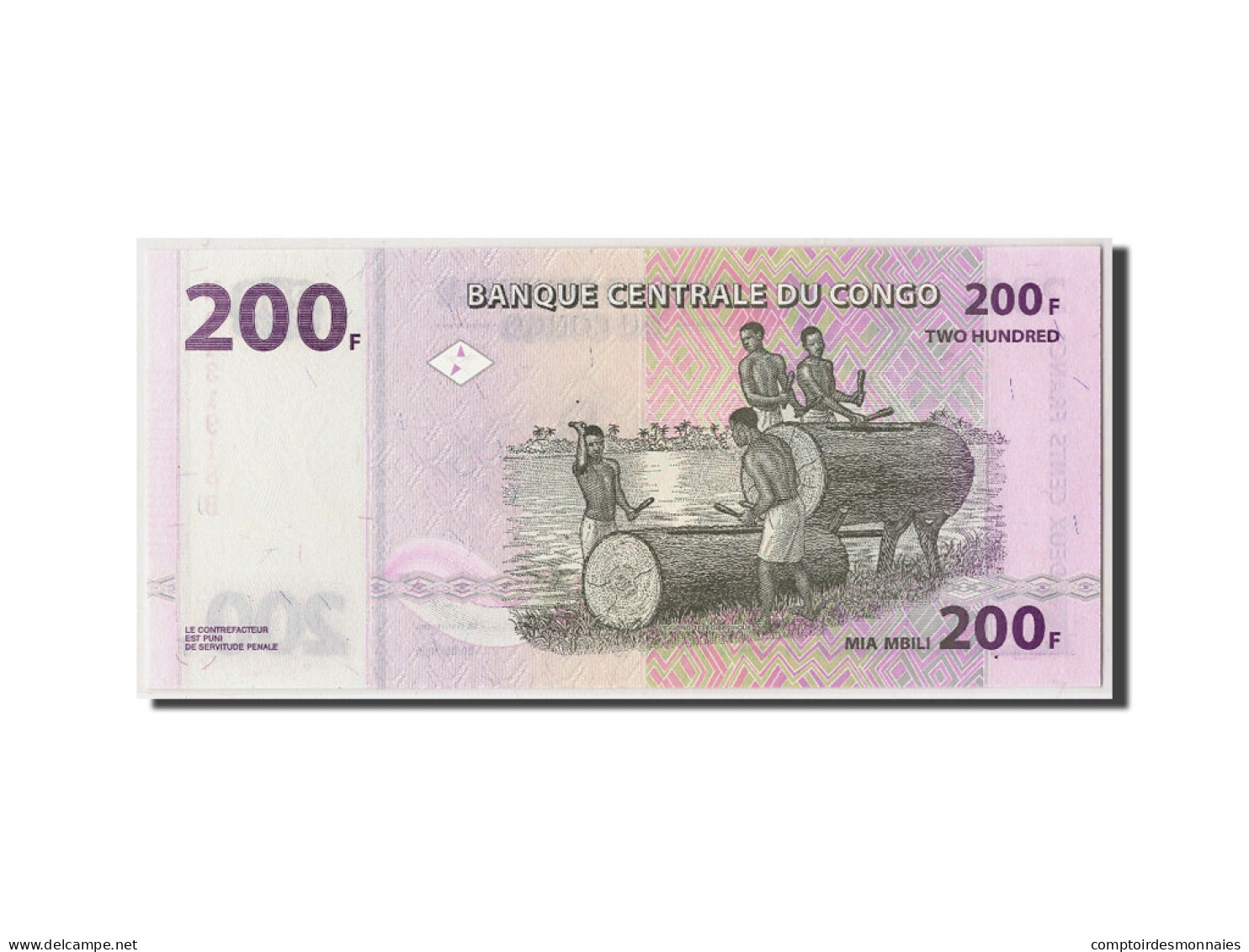 Billet, Congo Democratic Republic, 200 Francs, 2000, 2000-06-30, KM:95a1, NEUF - República Democrática Del Congo & Zaire